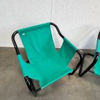 Tweetal Vintage Deense Fauteuils, Xcol, Zwart Staal Met Groene Stof, 1980’s thumbnail 17