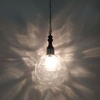 Vintage Jaren 60 Plafondlamp Bollamp (Geperst Glas) thumbnail 2