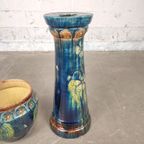 Grote Bloempot Op Staander In Vlaams Aardewerk thumbnail 6