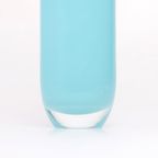 Tarnowiec Opaal Blauwe Glazen Vaas, 1970s thumbnail 4