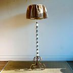 Jaren 20 Art Nouveau Glazen Bollen Vloerlamp Vintage thumbnail 2