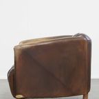 Unieke En Tijdloze, Exclusieve Rundleren Delta Chesterfield Aviator Fauteuil Met Een Mooie Kleure thumbnail 5