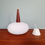 Ophanging In Witte Opaline En Teakhout, Scandinavische Stijl thumbnail 11