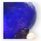 Zeer Grote Kobalt Blauwe Empoli Glas Vaas Met Ribbels thumbnail 8