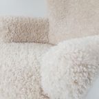 Artifort Oorfauteuil Grote Zetel Teddy Pluche Armchair Crème thumbnail 8