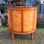 Antieke Wortelnoten Houten Commode Wandconsole, Wandkast, H thumbnail 2
