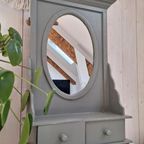 Brocante Vintage Theekastje Met Vitrine, Houten Kastje thumbnail 19