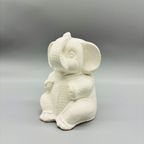 Vintage Bloempot Olifant Wit Motief thumbnail 3