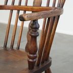 Charmante, Antieke Engelse Highback Windsor Eetkamerstoel Met Een Prachtig Patina thumbnail 12