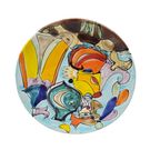 Desimone - La Musa - Keramiek - Italian Pottery - Wandbord - 3E Kwart 20E Eeuw thumbnail 3