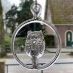 Kosta Glazen Raamhanger / Suncatcher Van Een Uil, Scandinavisch Glas thumbnail 3