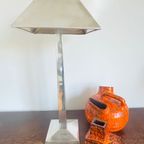 Unieke Zilveren Lamp. Gunther Lambert Verzilverde Lamp. Duits Design. thumbnail 2