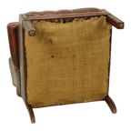 Oude Chesterfield Zetel Bruin Leder Wingchair Oorfauteuil thumbnail 18