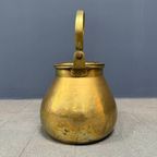 Grote Antieke Geel Koperen Ketel thumbnail 18