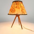 Driepoot - Scandinavisch - Teak - Tafellamp - 1950'S thumbnail 4