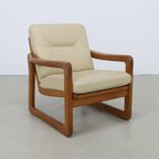 Fauteuil Leer + Hocker Poul Jeppesen Holstebro Denmark thumbnail 3