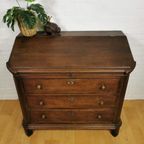 Antieke Franse Secretaire, Wandkast, Ladekast Bureau | Commode thumbnail 3