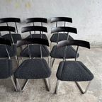 Black Fabric And Chrome Chairs thumbnail 3