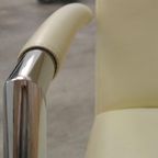 Zganieuw Witte Leren Leolux Helical Design Fauteuil + Poef thumbnail 10