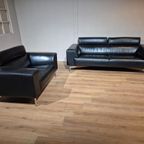 Leolux Howlo 3 Zits + Loveseat - Zwart - Leder - Design thumbnail 13