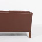 Vintage Brown Leather Sofa From Mogens Hansen, Denmark 1980’S thumbnail 9