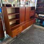 Topfrom - Teak Fineer Highboard - Ca. 1960 - In Goede Staat thumbnail 5