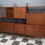 Free Standing Wall Unit Teak 1960s thumbnail 12