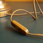 Vintage Schemerlamp Op Koperen Voet, Lampje, Schemerlampje thumbnail 6