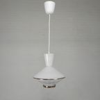 Hanglamp, Met Glazen Kap In Ufo Model, Jaren 50 thumbnail 8