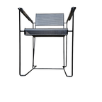 Minimalist Steel Perforated Chairs / Netherlands 1970s thumbnail 4