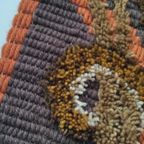Vintage Wandkleed Bloem Bruin Oranje thumbnail 4