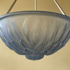 Art Deco 1930 Blauwe Lamp Schaallamp Frans thumbnail 3