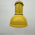 Fontana Arte Yellow Industrial Hanging Lamp , 1970’S thumbnail 12