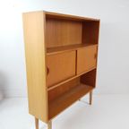 Vintage Deense Eiken Fineer Wandkast | Kast Schuifdeuren thumbnail 11