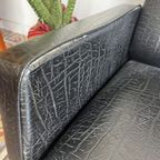 Mid-century Fauteuil 🖤 Zwarte Skai thumbnail 7