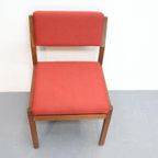 Set Van 4 Vintage Stoelen Pastoe Sa07 Rood thumbnail 10