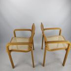 Beech Wood And Webbing Chair By Olivo Pietro Italy 1970S thumbnail 5