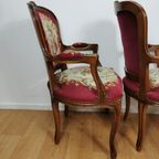 Set Brocante Vintage Franse Louis Xv Stoeltjes, Fauteuils Set Prijs thumbnail 15