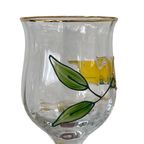 Paul Nagel - Set Of 6 - Hand Painted (Wine) Glasses From The ‘Tiffany’ Series - Made In Germany thumbnail 4