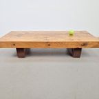 Brutalistische Rechthoekige Eiken Salontafel Frankrijk 1960 thumbnail 5