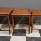 Teak Nesting Table Set By Toften Denmark 1970S thumbnail 12