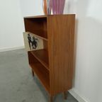 Noten Fineer Boekenkast Lp Kast Met Legplanken Nr. 1 thumbnail 4