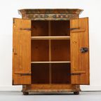Antieke Beschilderde Bruidskast 1817 thumbnail 7