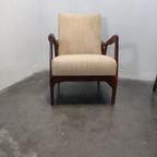 Massive Teak Organic Shaped Lounge Chair By Topform, 1950S. Two Pieces Available. thumbnail 12