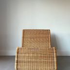 Vintage Ikea Hestra Wicker Lounge Chair thumbnail 5