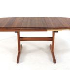 dyrlund Ovalen 1x Verlengbare Teak Eettafel Deens Vintage Massief Teak thumbnail 8