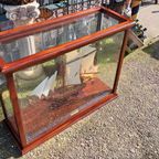Klassieke Mahonie Vitrinekast, Met Zeilschip thumbnail 2