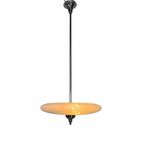 Art Deco Hanglamp Met Gewolkte Glazen Schaal, Jaren 30 thumbnail 3