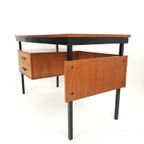 Vintage Teak Houten Bureau | Bureautje 2 Lades thumbnail 12