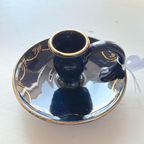 Blauwe Vintage Porseleinen Kandelaar, Kaarsen Houder thumbnail 4